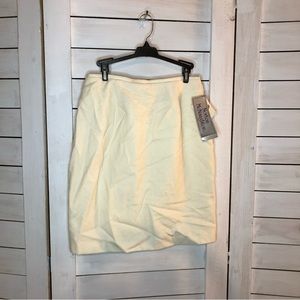 NWT Ivory Norton McNaughton Pure Wool Skirt Size 10